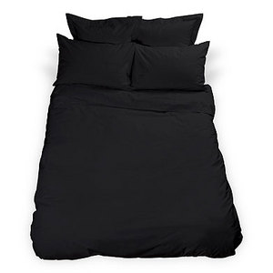 Black Basic Percal Bed Linen