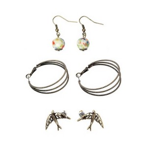 Bird and pearls earings из Stradivarius