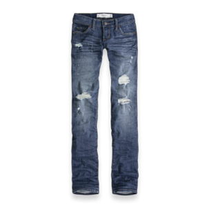 skinny-straight jeans in a medium wash