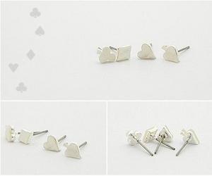 Punk Alice Lolita Poker Earrings