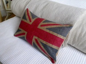 hand printed rustic union jack flag cover