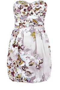 Pansy Print Prom Dress
