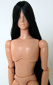 HD-27MSN-BK  BLACK  27HD-M02N head with hair/unpainted face