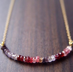 Darling Multi Sapphire Rondelle 14k Gold Necklace