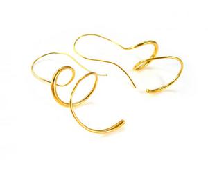 Tom Binns  Small Gold Curly Earrings