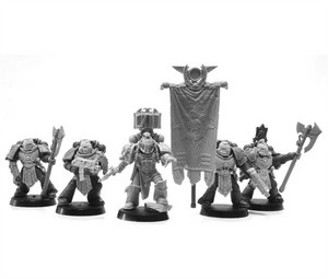 MAGISTER SEVRIN LOTH CHIEF LIBRARIAN OF THE RED SCORPIONS WITH HONOUR GUARD