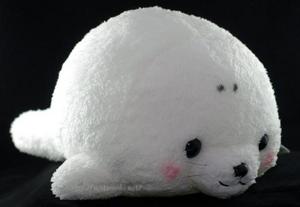 Manmaru Azarashi Plush Doll (white)