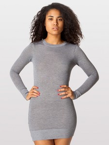 Knit  Sweater Crew Neck Dress AA