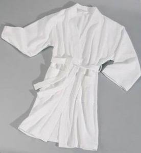 white dressing gown