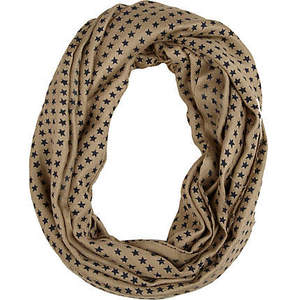 beige star print snood