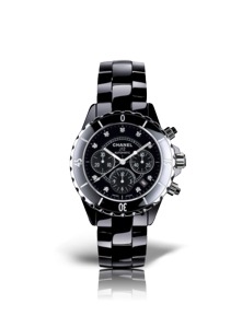 Chanel  Discover the world  J12 DIAMOND DIAL CHRONOGRAPH Black high-tech ceramic REF: H2419