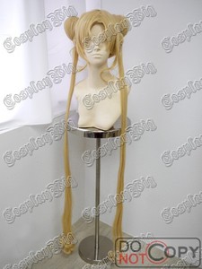 SAILOR MOON 47" Long YELLOW BLONDE cosplay WIG USAGI | eBay