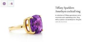 колечко Tiffany Sparklers Amethyst coctail ring