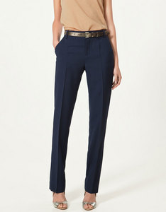 zara inc blue trousers