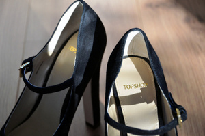 black satin saldals
