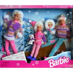 Barbie Winter Holiday Sledding Fun With Barbie Her Sisters