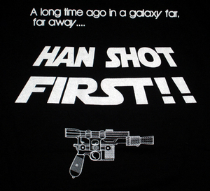 футболка han shot first