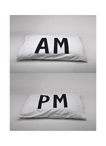 AM / PM pillow