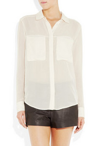 T BY ALEXANDER WANG Silk-chiffon shirt