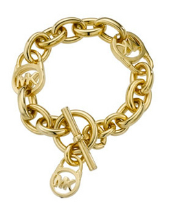 Michael Kors Logo-Lock Charm Bracelet, Golden