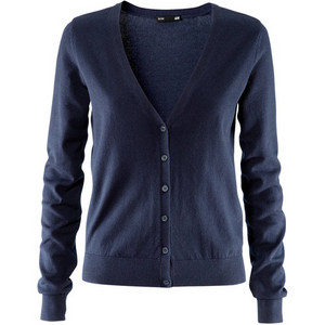 Navy short v-neck cardigan