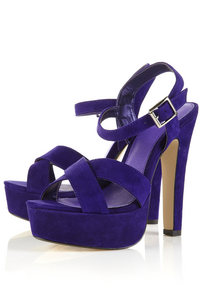 Topshop LUSH Suede Strappy Platform purple размер 38