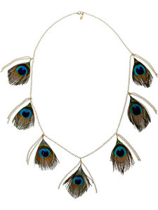 Peacock & Chain Necklace