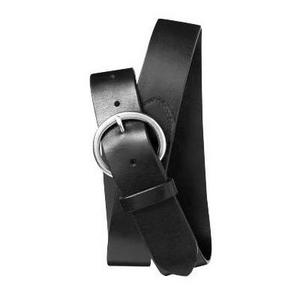 simple black leather belt