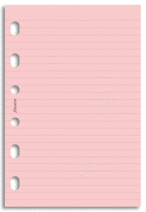 Комплект бланков "Бумага в линейку", Filofax, Pocket, pink