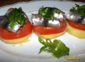 тюлька с печеной картошкой