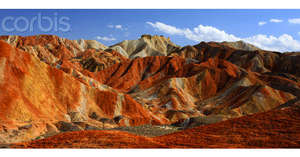 Красные горы геологического парка Zhangye (Китай)