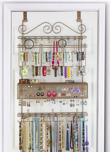 OVER-THE-DOOR JEWELRY ORGANIZER (BRONZE)