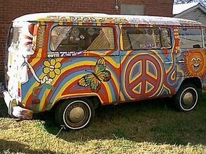 hippie bus poster