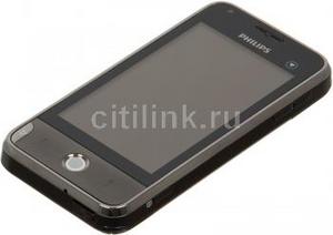 Смартфон (коммуникатор) PHILIPS Xenium V816, черный, моноблок, сенсорный экран, 2 сим карты