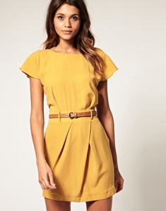 ASOS Mini Tulip Dress with Flute Sleeves