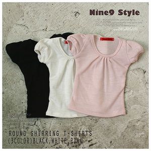 Round shirring t-shirts