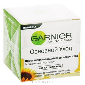 Восстанавливающий крем Garnier "Основной уход" вокруг глаз, для всех типов кожи