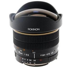 Rokinon 8mm f/3.5 Aspherical Fisheye Lens for Canon DSLR Cameras - FE8M-C