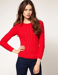 ASOS Coloured Aran Jumper