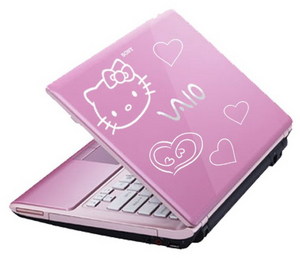 Hello Kitty Laptop Sony Vaio Pink