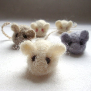 Set of three felted Mice