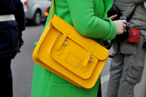 The Batchel yellow. The Cambridge Satchel