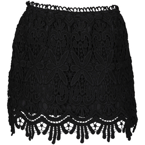 Lace mini skirt