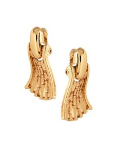 огроменные золотые винтажные  серьги