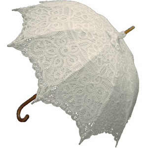 Белый кружевной зонт
