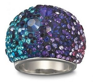 Swarovsky Chic Purple Blue Ring