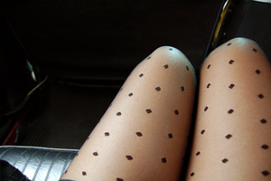 polka dots tights/stocking