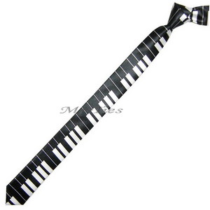 NEW 2'' Slim Skinny Neck Tie Musical Notes Piano Guitar