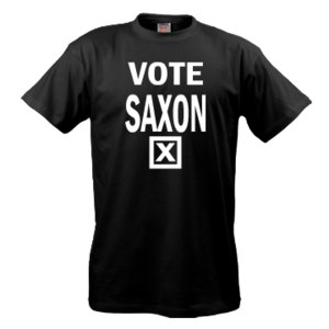 футболку VOTE SAXON