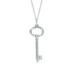 Tiffany Keys Oval key pendant & Sterling silver chain